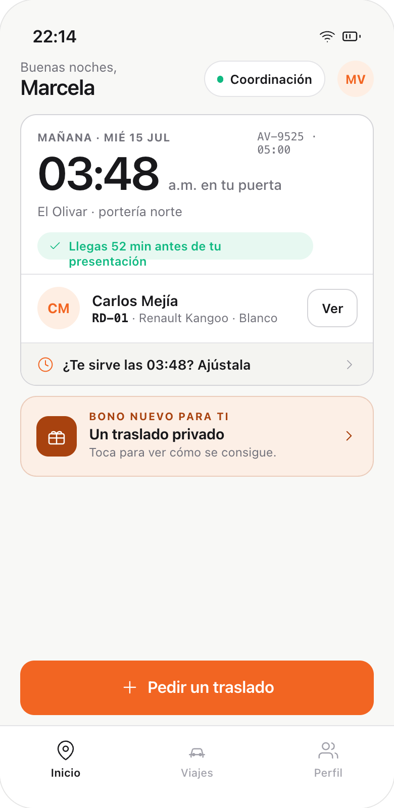 Inicio con la próxima recogida