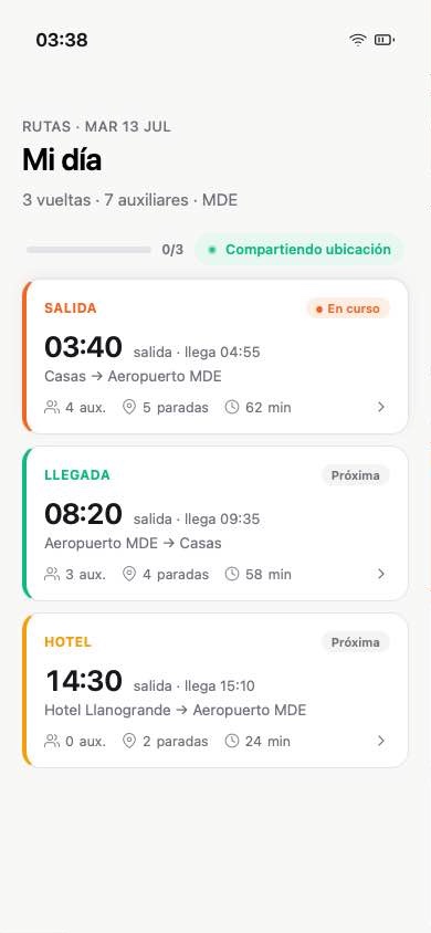 Antes de arrancar, el conductor ya sabe su día.